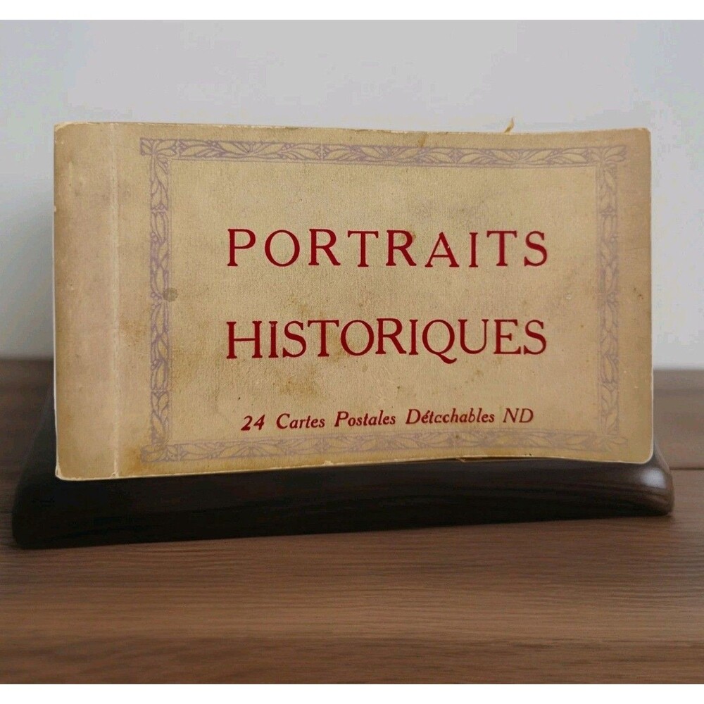 24 Antique "Portraits Historiques" 24 Cartes Postales Detachable ND Traceable